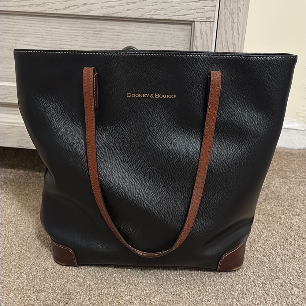 Dooney & Bourke Black and Brown Tote Bag